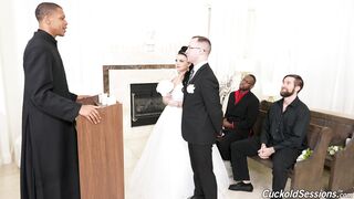Submissive man gets dominated by big black bull & facial finish in cuckold session with wife Payton Preslee and Jason Sweets Сover